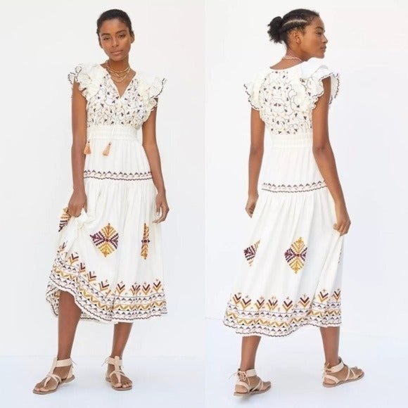 Anthropologie Dresses & Skirts - Anthropologie Embroidered Midi Dress